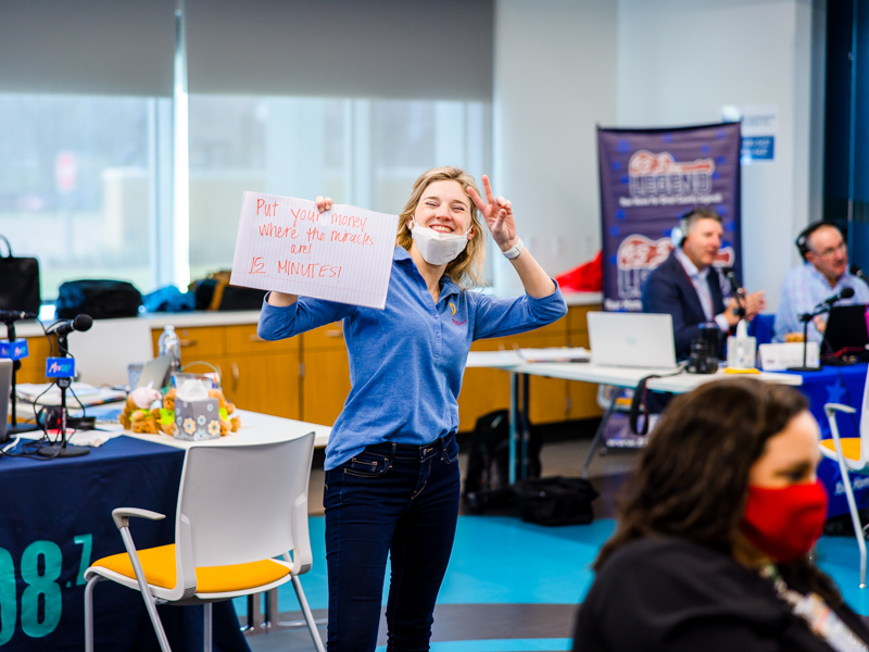 UMMC development liaison Kathryne Lewis urges listeners to "put their money where the miracles are" during last year's Mississippi Miracles Radiothon.