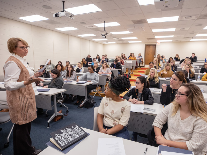 Nursing students will benefit from a scholarship given in memory of Ernestine Smith by her son, Hugh Carroll Smith.