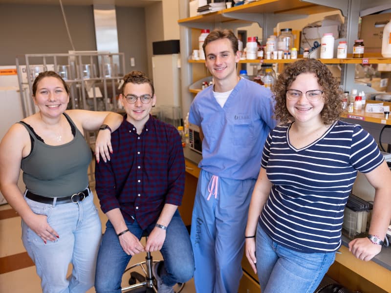 UMEEDD interns (from left): Mary Echelberry, Austen Breland, Joseph Rueff and Maggie Phillips.