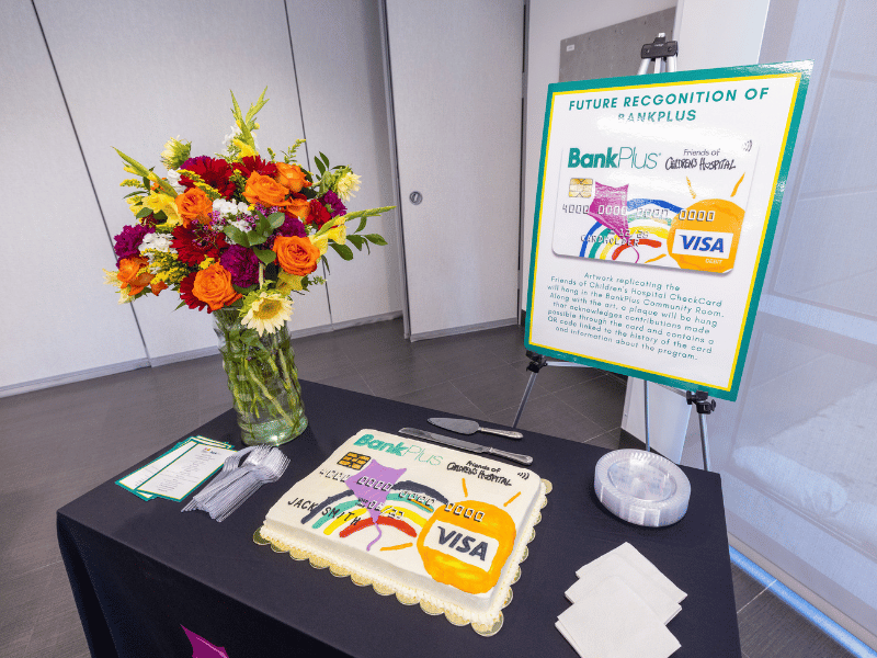 The Friends of Children's Hospital CheckCard is celebrated in cake form.