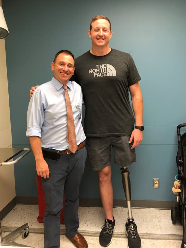 Dr. Ian Hoppe, left, participated in six surgeries for Matt Branch. (Photo courtesy of Matt Branch)