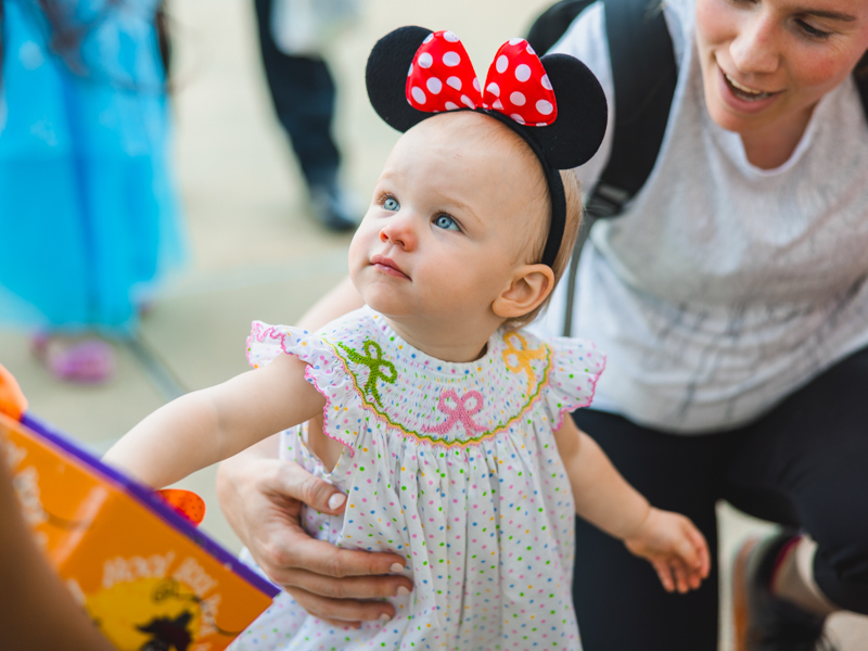 Abby Beneke, daughter of emergency medicine resident Laura Lee Beneke, dressed as Minnie Mouse for Spooky U.
