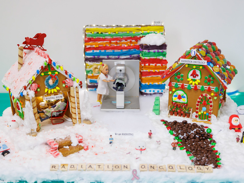Radiation Oncology was the winner in the annual gingerbread decorating contest. Melanie Thortis/ UMMC Photography