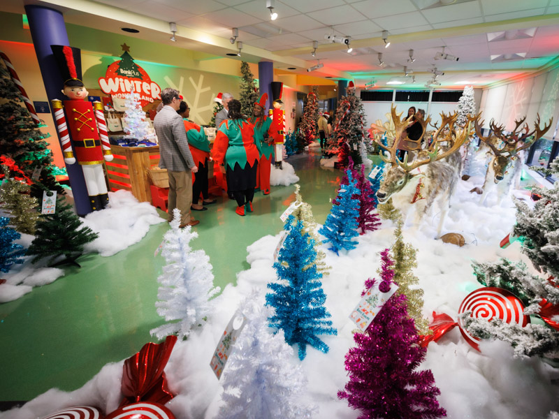 BankPlus Presents Winter Wonderland featured a tree farm, reindeer and visits with Santa. Joe Ellis/ UMMC Photography 