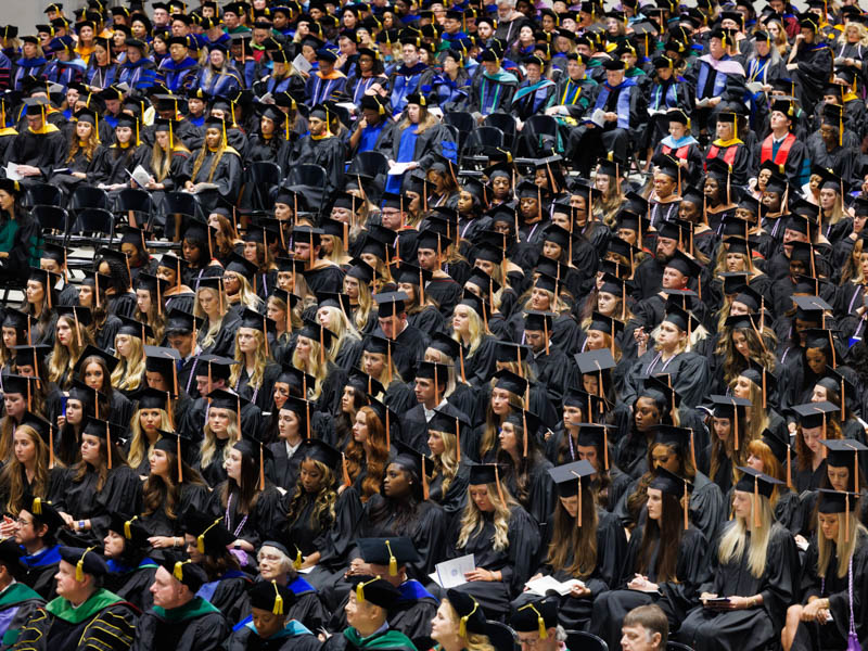 Members of the Class of 2024 are urged to "look for the joy" as they go forward in their careers. Joe Ellis/ UMMC Communications 