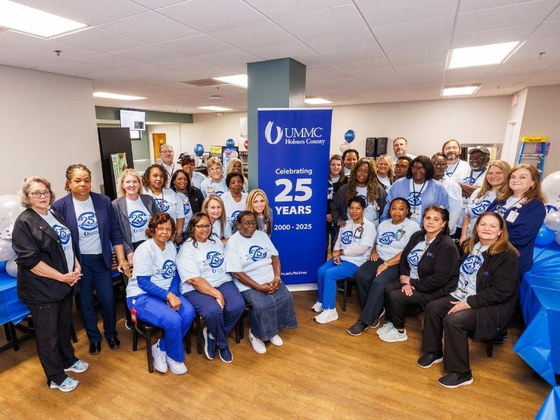 Employees gather to celebrate 25 years of UMMC Holmes County.