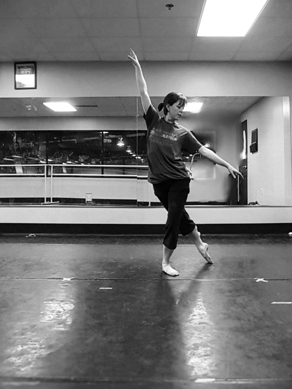 Wise, a lifelong dancer, rehearses in the studio.