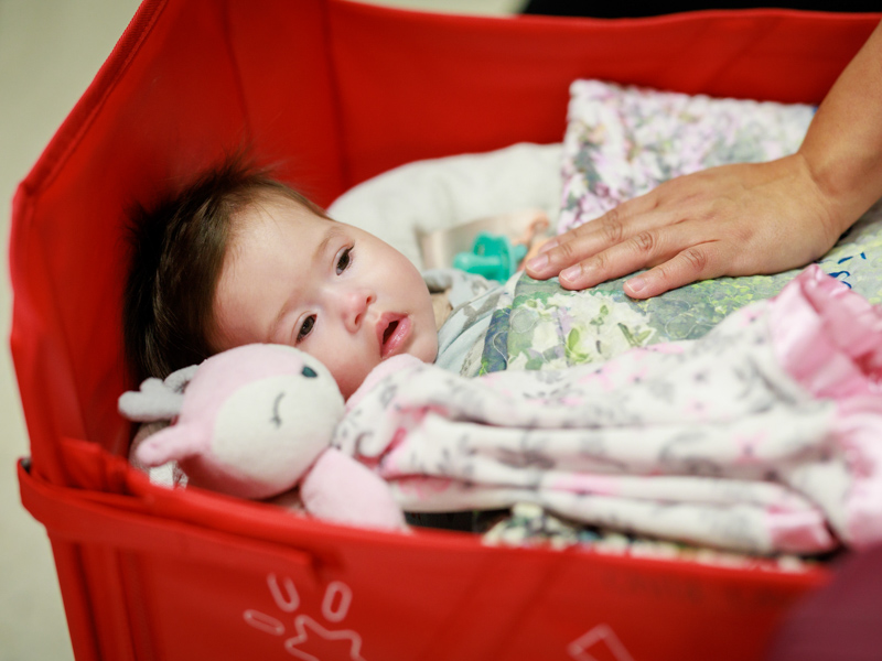 Tovie Bassett, 1, of Pearl, takes in the experience of Light-A-Light. Joe Ellis/ UMMC Communications