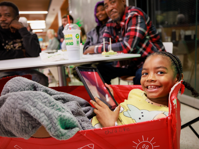 Deijah Johnson, 7, of Vicksburg, enjoys the experience of Light-A-Light. Joe Ellis/ UMMC Communications