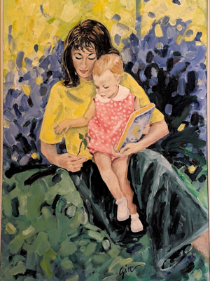 Gammon was a toddler when her grandmother painted this portrait of Gammon and her mom, Tamara Lee Thomas Gammon. (Image courtesy of Gammon)