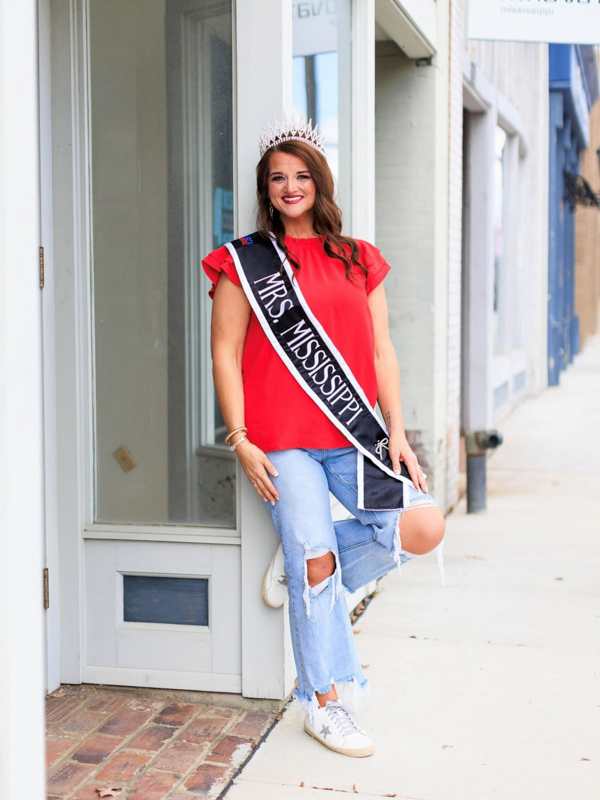 Ramsey spread the word about colorectal cancer screening during her reign as Mrs. Mississippi Plus in 2024 and is still shares her story.