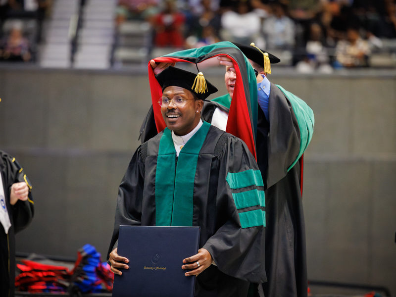 Graduating medical student Tyrikus G. Hayes received his MD degree.