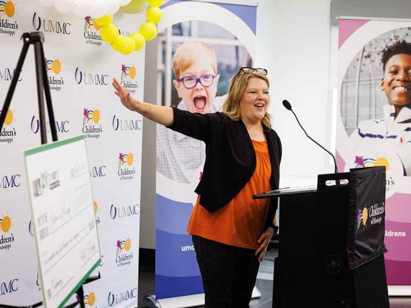 Selena Daniel, Run the Rainbow chair, thanks Hal's St. Paddy's parade and festival for their continued support and generosity of the children's hospital.