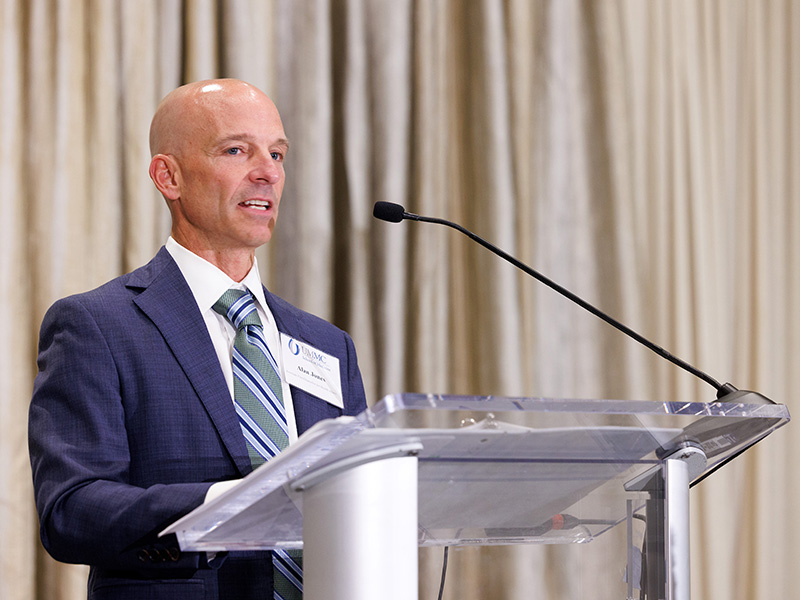 Dr. Alan Jones, associate vice chancellor for health affairs, addresses attendees.