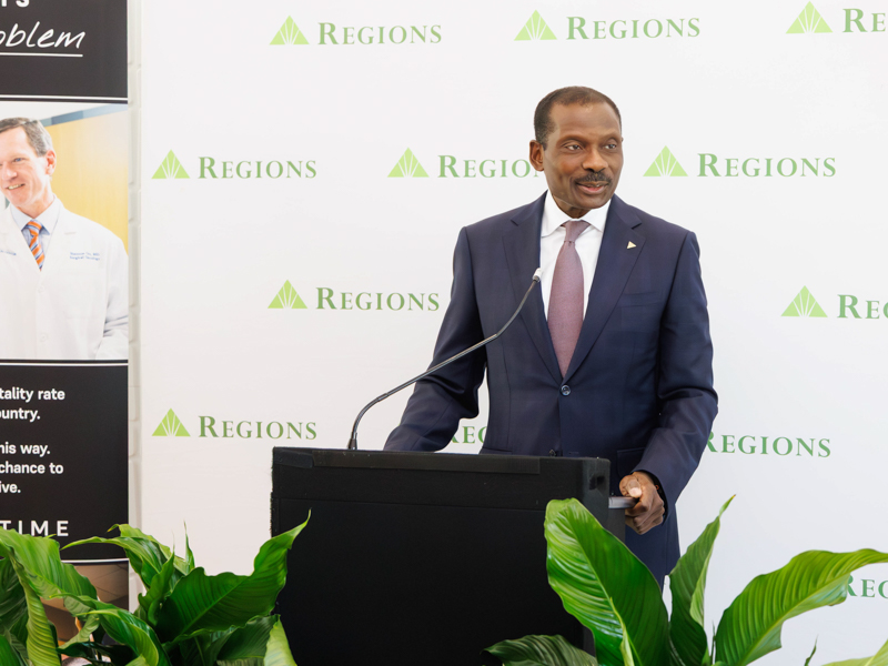 Leroy Abrahams, executive vice president of community and market engagement for Regions Bank, shares the bank's commitment to improving health care in the state.
