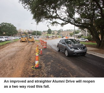 Alumni Drive construction
