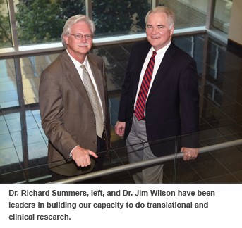 Dr. Richard Summers, left, and Dr. Jim Wilson pose for a photo.