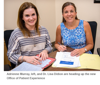 Adrienne Murray, left, and Dr. Lisa Didion are heading up the new Office of Patient Experience.