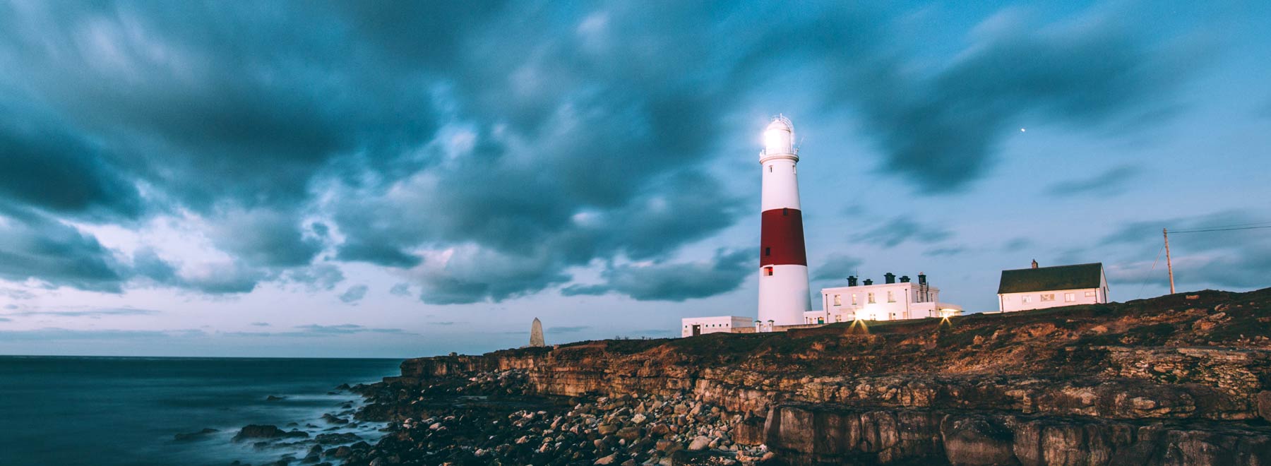 Lighthouse on the shoreline