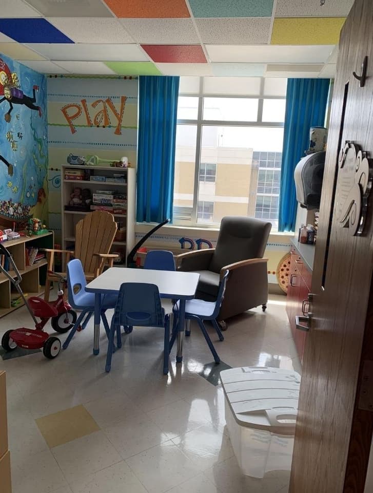 Kid-sized table and chairs.