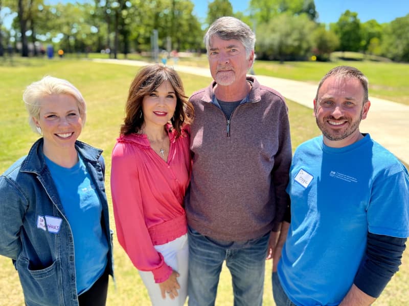Dr. Laura Humphries, Stephanie Morris, Mitchell Morris, Dr. Ian Hoppe at Family Fun Day