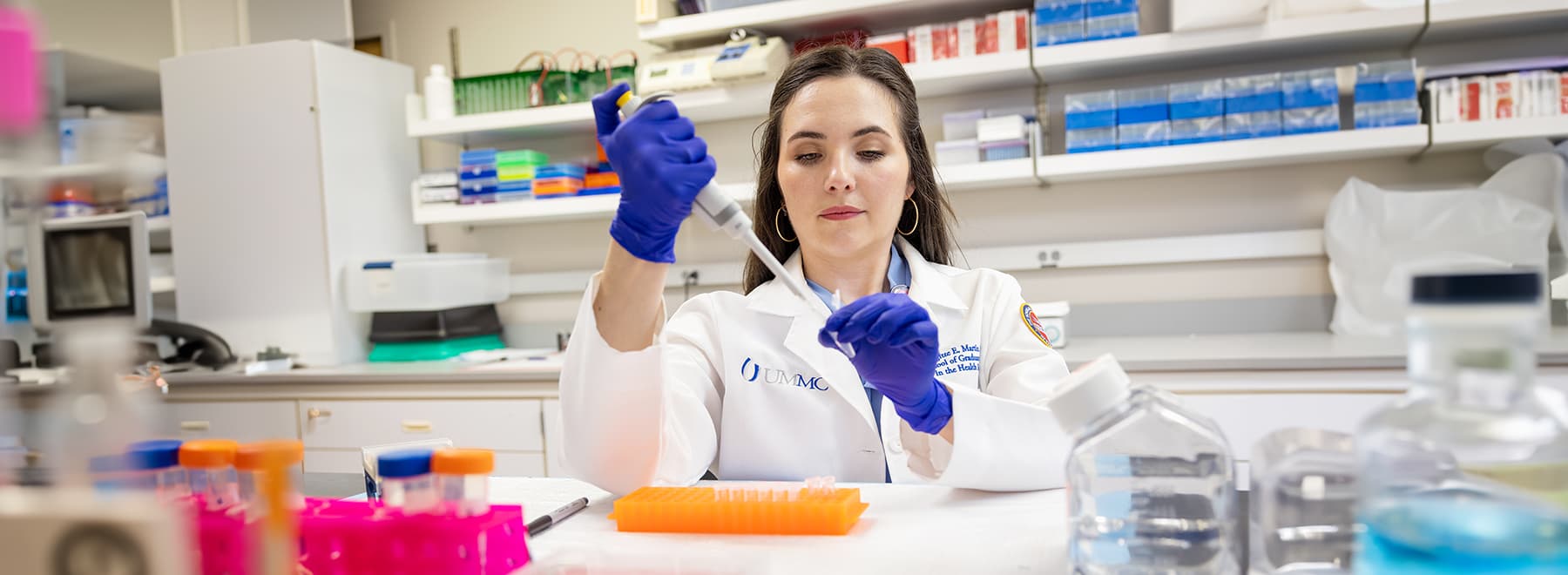 Portrait of Dr. Brigitte Martin in lab.