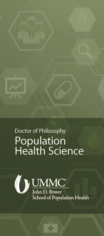 Brochure cover for Doctor of Philosophy, Population Health Science