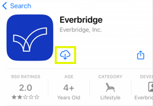 Everbridge app icon in the app store.