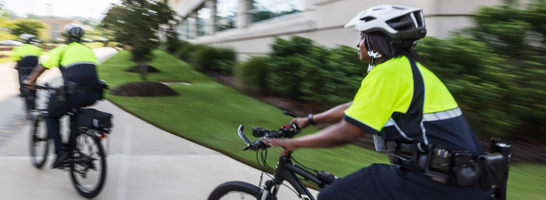 Police officers on bikes