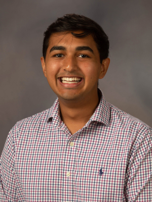 Portrait of Dhruv Patel, Class of 2026 Treasurer