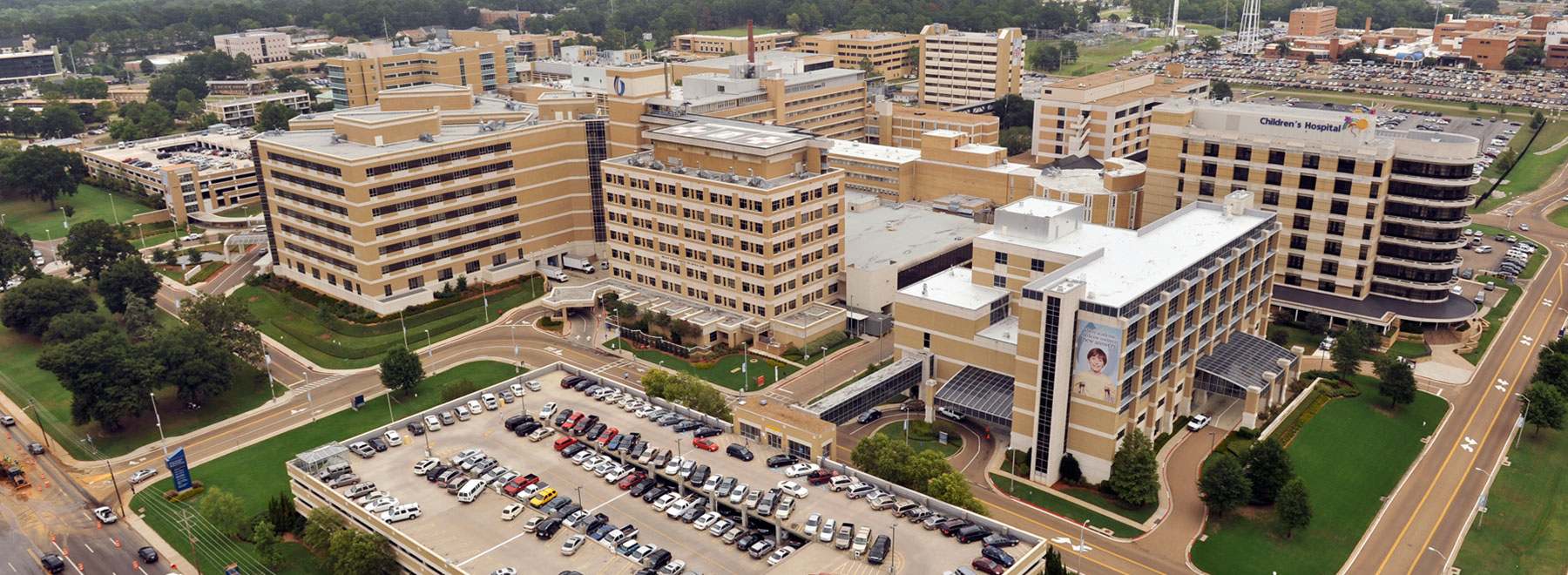 Aerial photograph of UMMC campus