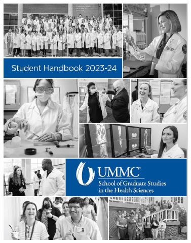 SGSHS Graduate Student Handbook Cover, Academic Year 2023-2024