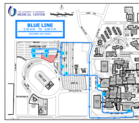 Blue Line route map.