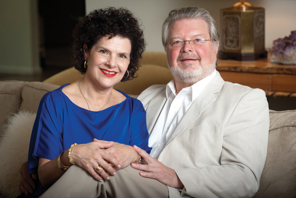 Dr. Paul Parker and his wife, Kerry, relax at their home in Jackson.