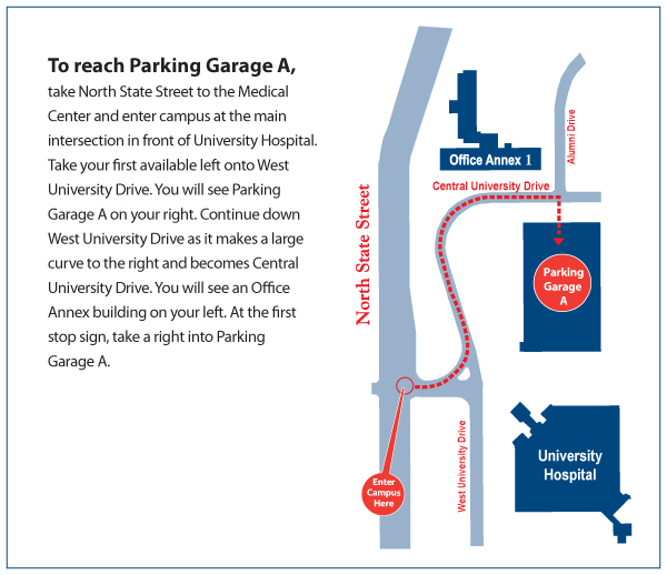 If you have an appointment elsewhere on the Medical Center campus University of Mississippi