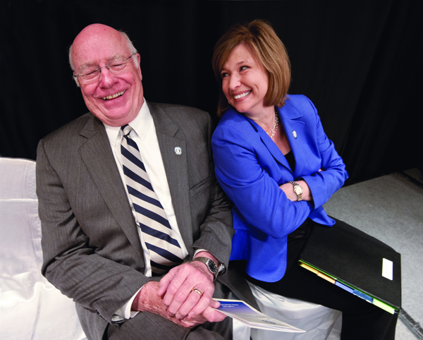 Before taking over as vice chancellor, Dr. LouAnn Woodward relied on the mentorship, and friendship, of her predecessor, the man who led the Medical Center for more than five years, Dr. James Keeton.