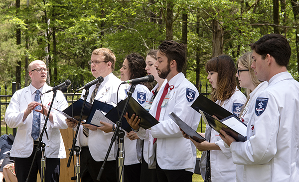 The vocal group Vocalis performs at the ceremony.