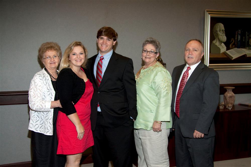 From left, Faye Robbins, Laura, Casey, Debbie and Danny Taylor attended the University of Mississippi School of Medicine Honors Day ceremony on Friday, April 30. Casey Taylor, a second-year medical student, received a Douglas Willis Memorial Scholarship.