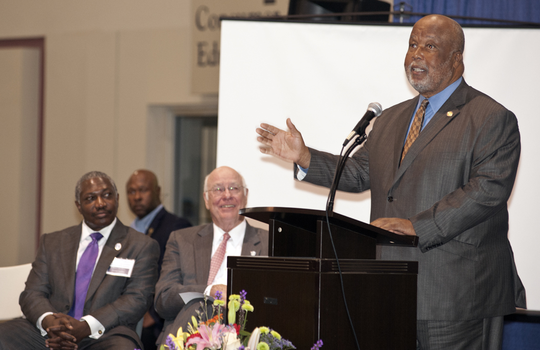 U.S. Rep. Bennie Thompson addresses the crowd.