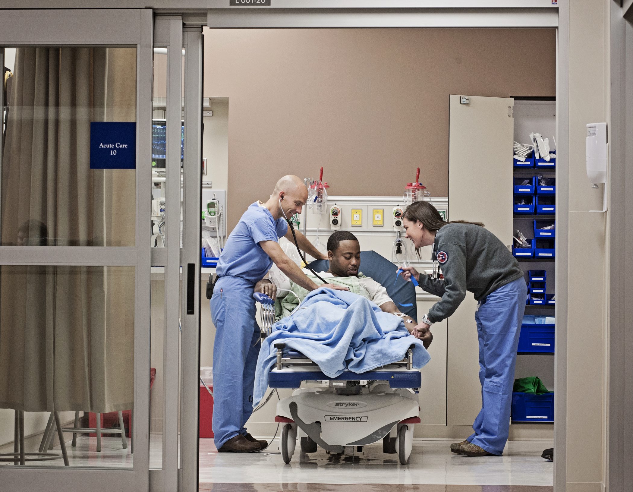 Dr. Alan Jones, professor of emergency medicine, Paul Trimble of Jackson, Melissa King, nurse practitioner