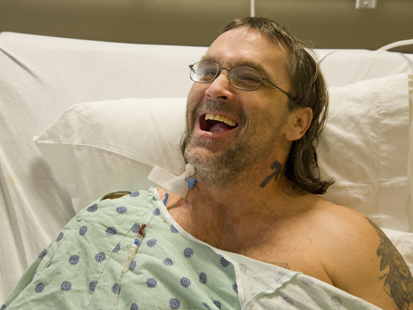 Davis was all smiles after his successful pancreas and kidney transplant