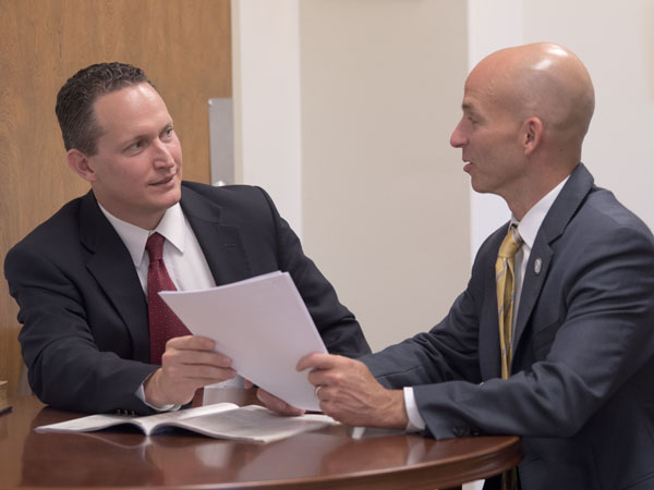 Dr. Josh Mann, left, and Jones are co-chairing a Provider Burnout task force.