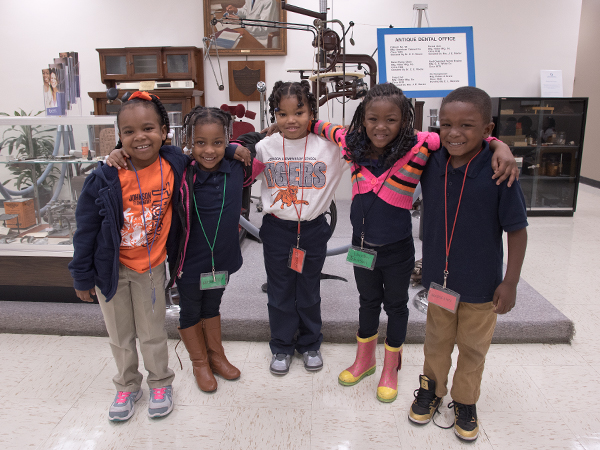 Johnson Elementary Pre-K students, from left, Layla Walls, Miley Thomas, Asia Rouser, London Johnson and Marquavius Brown say they want to return to the school one day to become dentists.