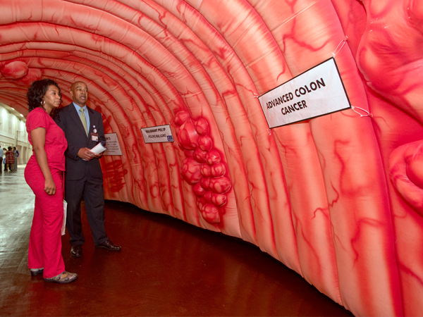 Colorectal screening takes big inflatable turn