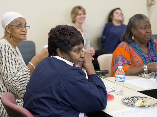 Heart failure support group members, seated from left, Ollye Johnson of Jackson, Lottie Wells of Clinton and Beulah White of Jackson enjoy each other's company.