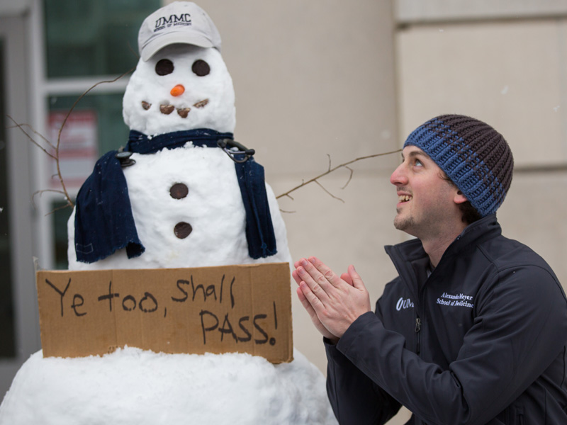 Photos: Winter Storm Benji transforms UMMC campus