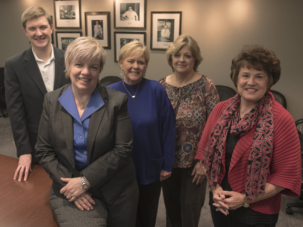 UMMC human research office staff from left, Seth Hall, Nancy Olson, Debrah Rogers, Kaye Cliburn and Melanie Fowler.