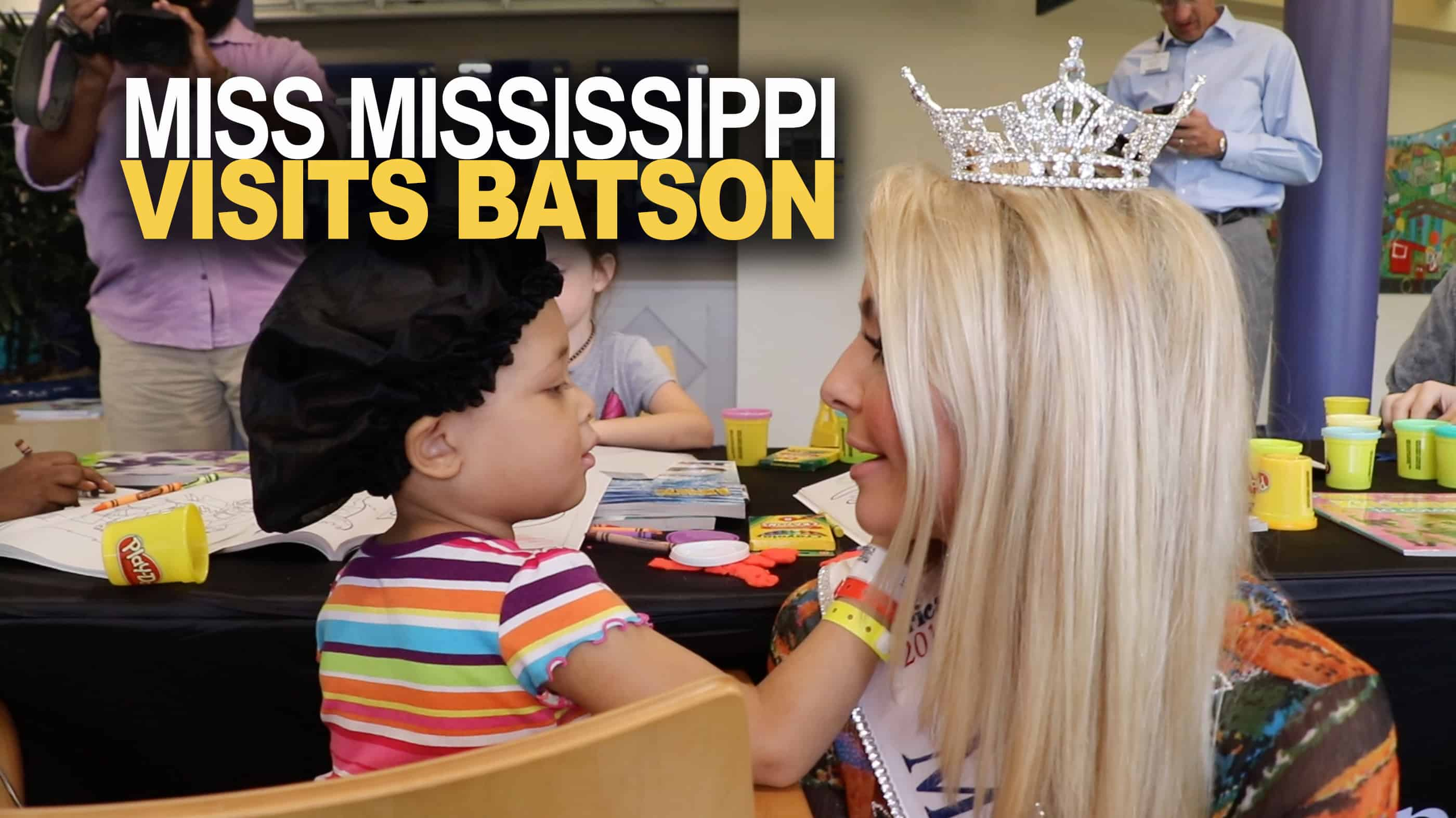 Video: Miss Mississippi gets creative in first visit with Batson patients