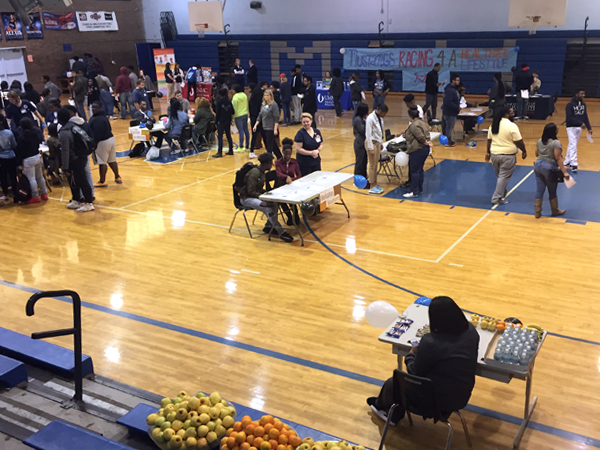 SON faculty and students host a health fair at Murrah High School.