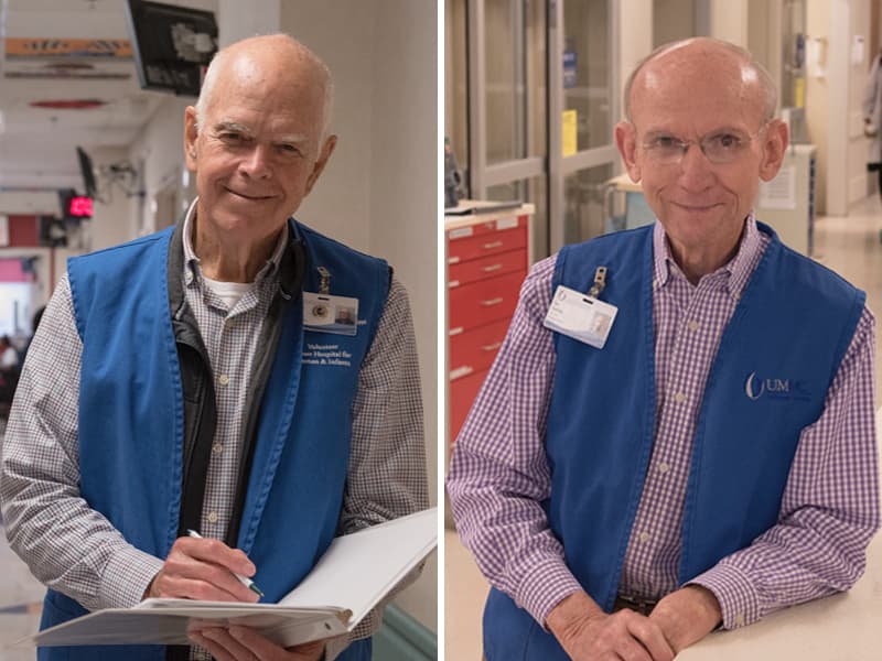 Shellie Bailey of Clinton, left, and Tom Starling of Jackson are the Medical Center's 2017 Volunteers of the Year.